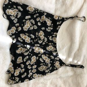 Cropped floral blouse